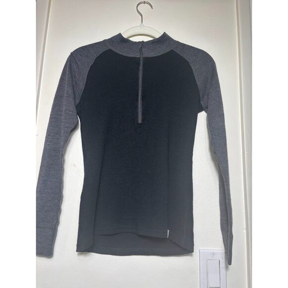 MERIWOOL Women's Base Layer Merino Wool Midweight 250g Half Zip Sweater sz Small - Picture 3 of 5